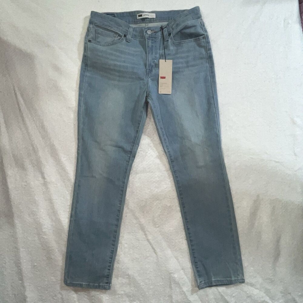NWT Levi's Skinny Jeans Womens Size 12 Petite Light Blue Stretch